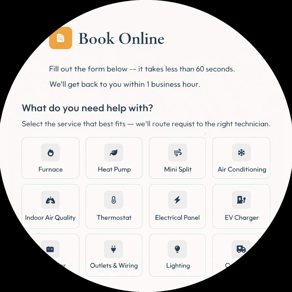 Book online scheduling form